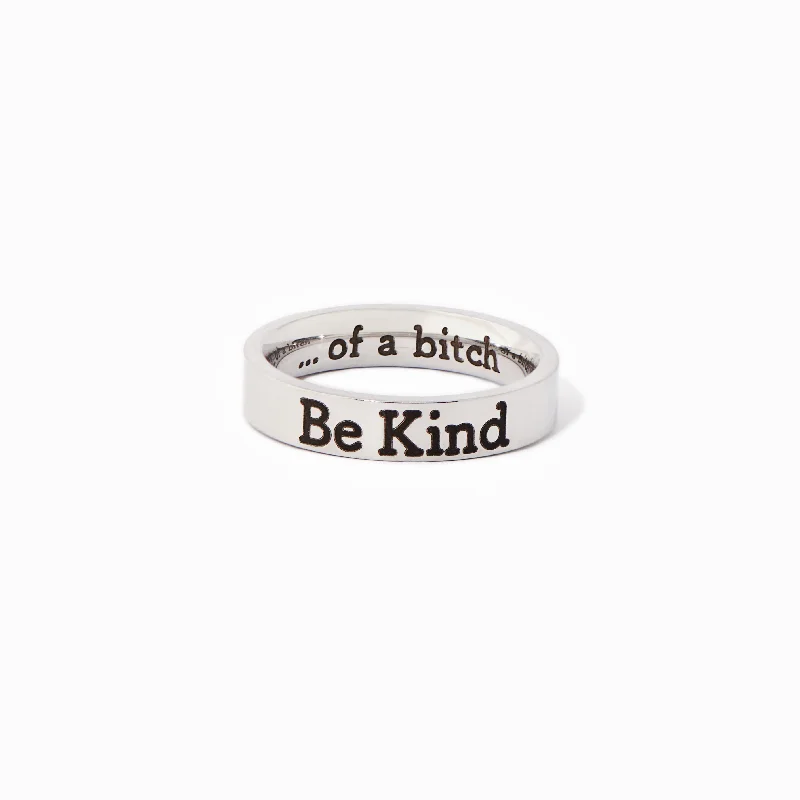 Sparkle On A Budget – Fine Jewelry For Less Be Kind...of a bi♡ch  Motivational Ring