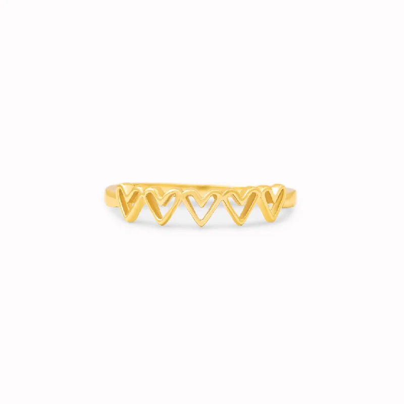 Exclusive Online Jewelry Sale – Don't Wait Girl Gang Friendship Hearts Ring