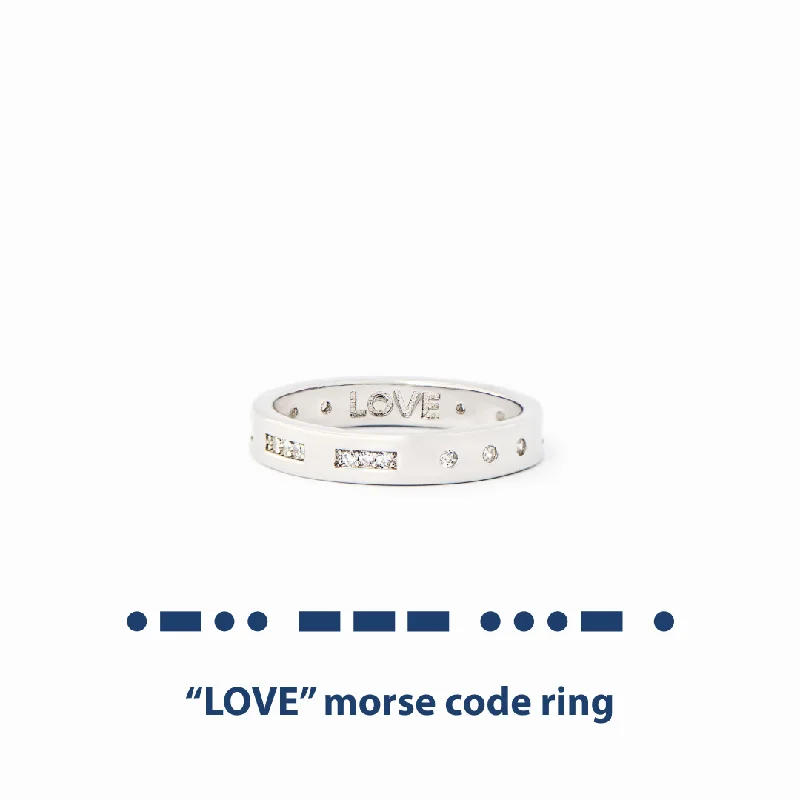 Flash Jewelry Sale – Get Stunning Pieces At Low Prices LOVE ME UNTIL I'M ME AGAIN - LOVE MORSE CODE RING