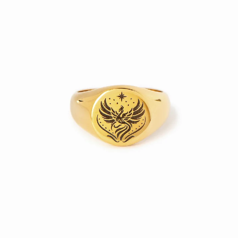 Grab Stylish Jewelry Before The Sale Ends Rise From Ashes - Phoenix Signet Ring