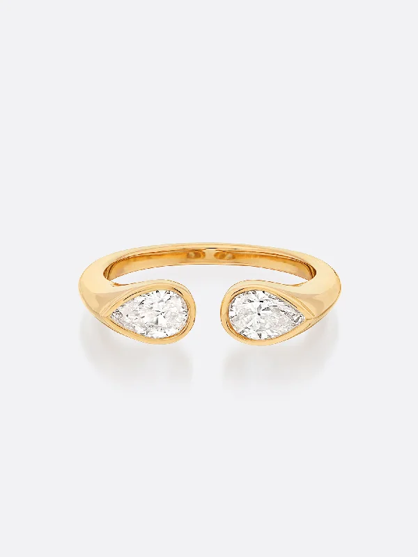 Elegant Jewelry Styles At Budget-Friendly Prices Romance Pear Diamond Droplet Ring