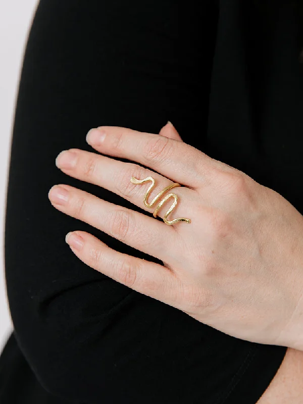 Upgrade Your Jewelry Collection For Less Serpentine Ring - Gold