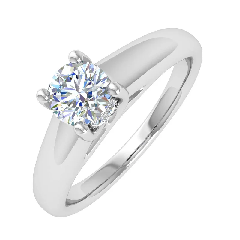 1/2 Carat Solitaire Diamond Engagement ring in Gold - IGI Certified