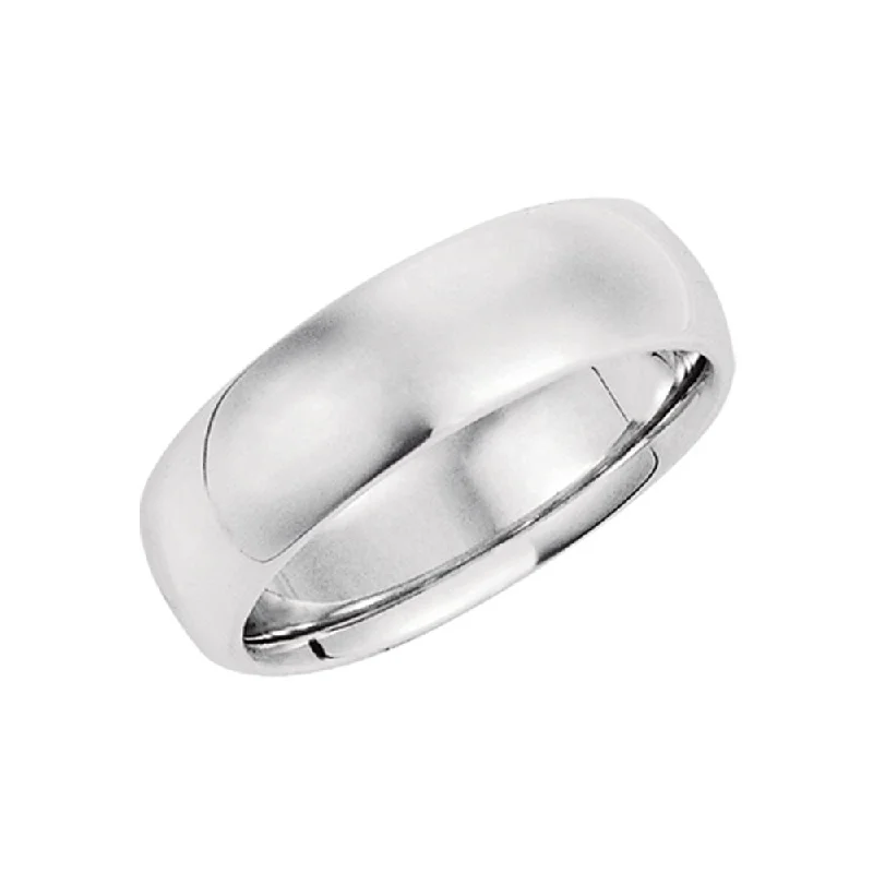 7mm Continuum Sterling Silver Domed Comfort Fit Wedding Band