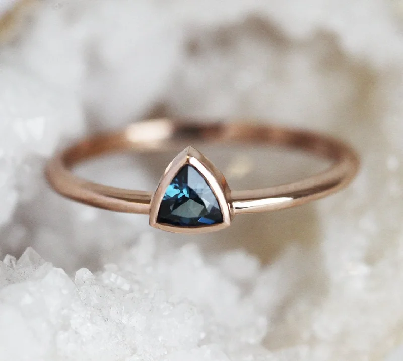 Ekanshi Trillion Cut Sapphire Ring