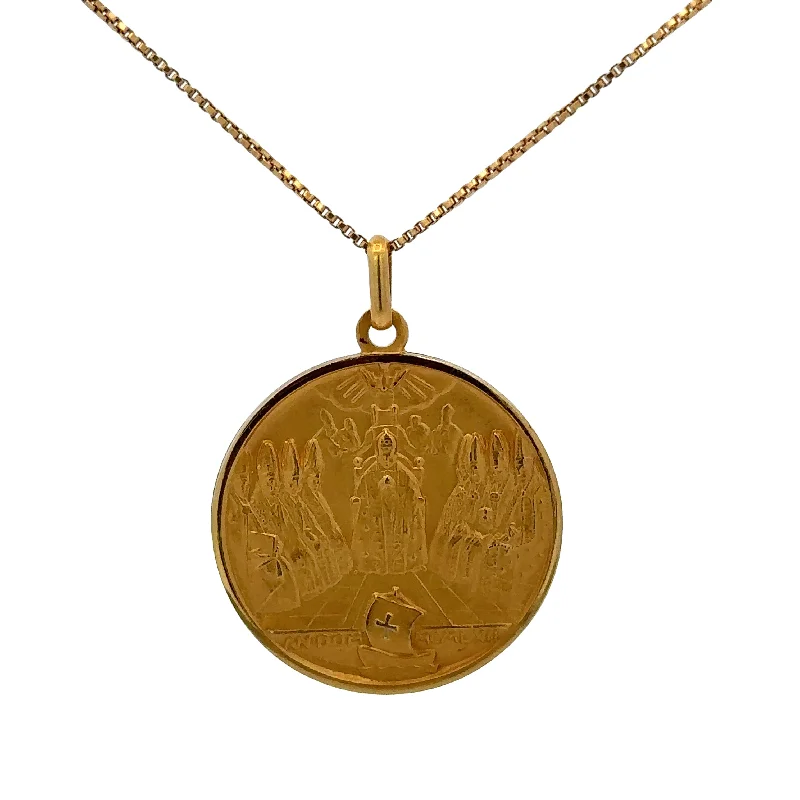 Vintage Italian Vatican II Coin Pendant Necklace