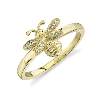 Trendy And Classic Jewelry Now At Reduced Prices 0.03CT DIAMOND BEE RING