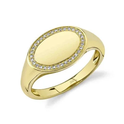 Limited Stock On Premium Jewelry At Low Prices 0.08CT DIAMOND SIGNET RING