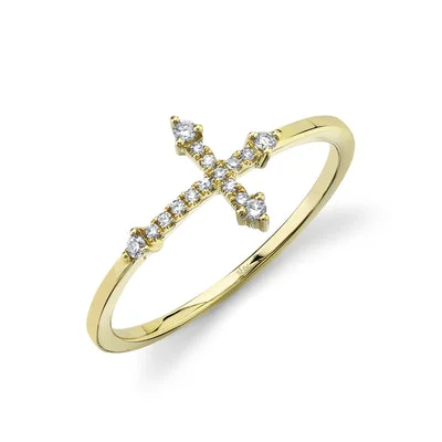 Luxury Jewelry Now At Special Promotional Rates 0.09CT DIAMOND CROSS RING