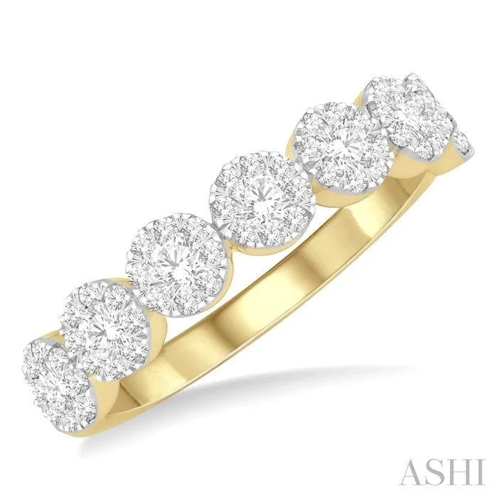 Fashion-Forward Jewelry At Exclusive Discounts ROUND SHAPE 7 STONE LOVEBRIGHT ESSENTIAL DIAMOND WEDDING BAND