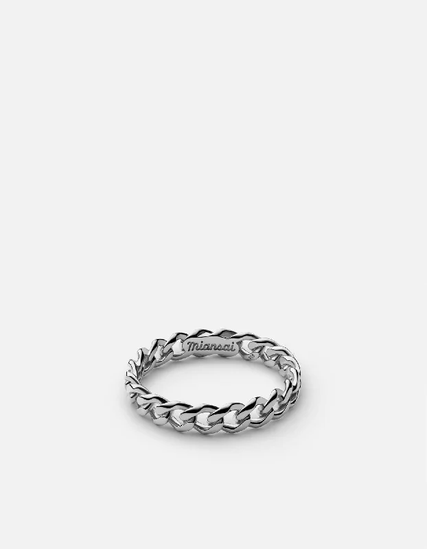 Huge Savings On Timeless Jewelry Collections Cuban Link Ring, Sterling Silver