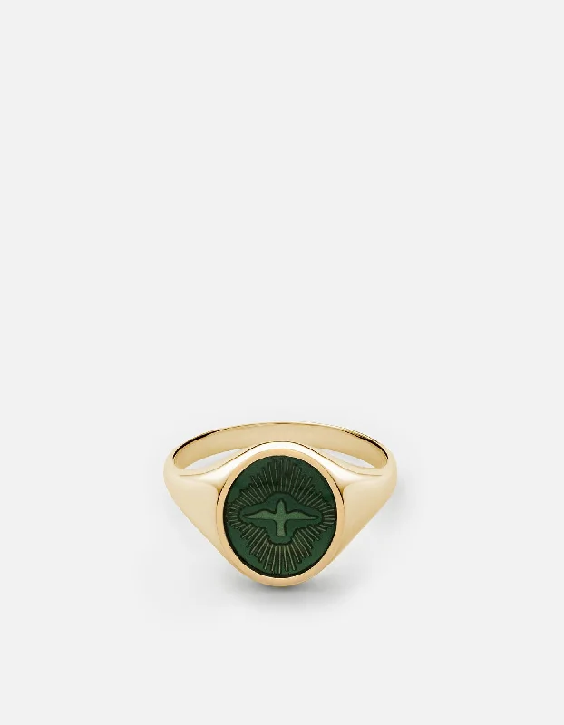 Buy More, Save More On Stunning Jewelry Pieces Dove Ring, Gold Vermeil/Emerald