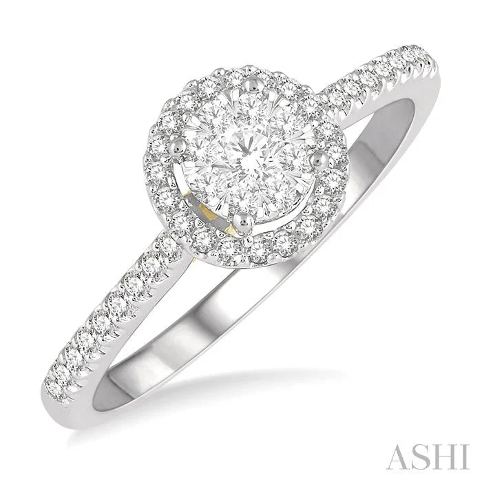 Celebrate With Sparkle – Jewelry Sale Now Live ROUND SHAPE HALO LOVEBRIGHT ESSENTIAL DIAMOND ENGAGEMENT RING