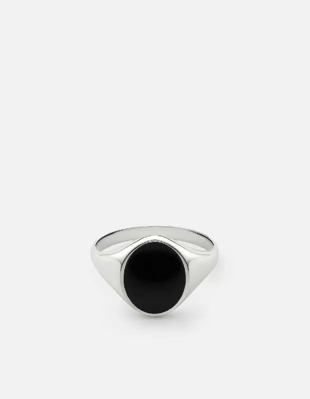 Discounted Jewelry For A Glamorous Look Heritage Ring, Sterling Silver/Black