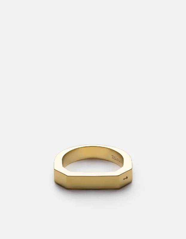 Timeless Jewelry At Special Discount Rates Hex Ring, Gold