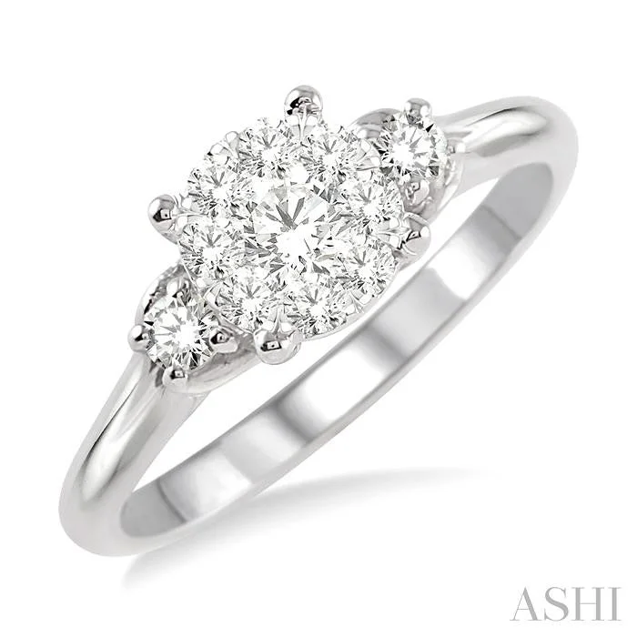 The Perfect Jewelry Piece At The Perfect Discount ROUND SHAPE LOVEBRIGHT DIAMOND ENGAGEMENT RING