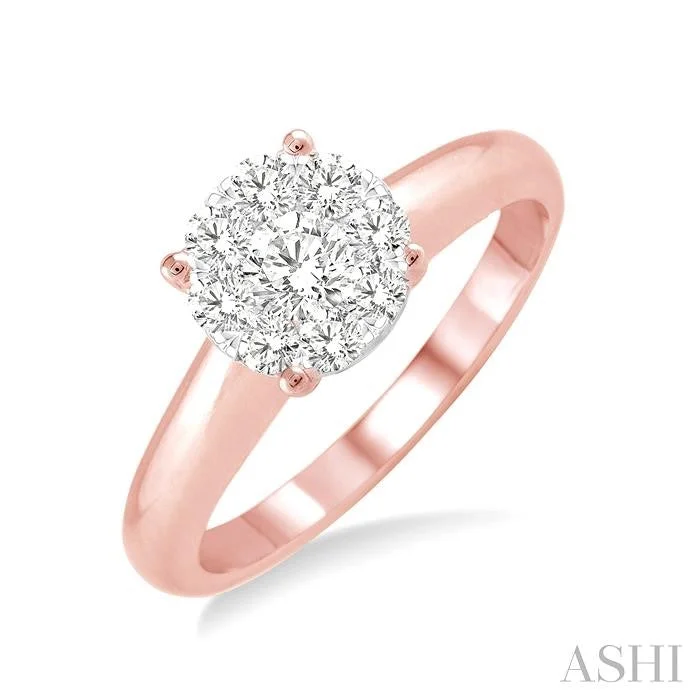 Elevate Your Outfit With Discounted Statement Jewelry ROUND SHAPE LOVEBRIGHT ESSENTIAL DIAMOND RING