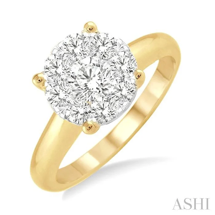 Affordable Glamour – Premium Jewelry For Less ROUND SHAPE LOVEBRIGHT ESSENTIAL DIAMOND RING