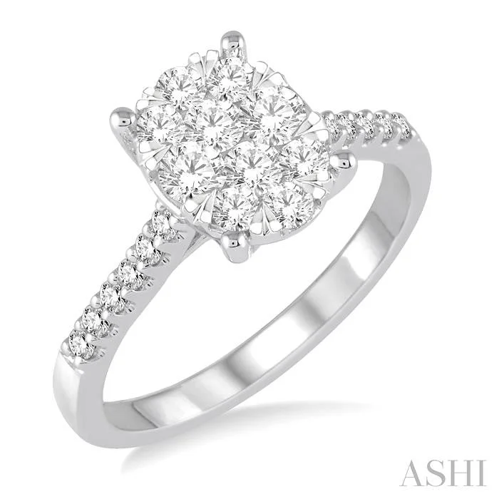 Exclusive Online Jewelry Sale – Don't Wait OVAL SHAPE LOVEBRIGHT DIAMOND ENGAGEMENT RING