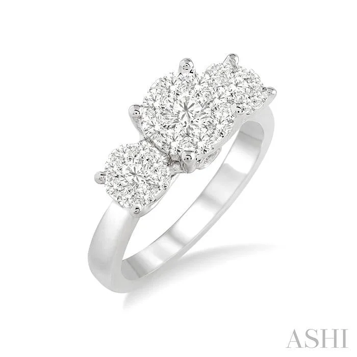 Flash Deals On Fine Jewelry – Shop Before It's Gone ROUND SHAPE PAST PRESENT & FUTURE LOVEBRIGHT ESSENTIAL DIAMOND ENGAGEMENT RING