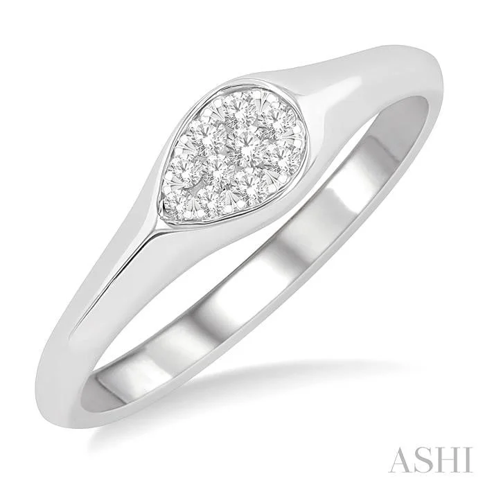 Fine Jewelry, Limited-Time Offers Available PEAR SHAPE LOVEBRIGHT ESSENTIAL DIAMOND SIGNET RING