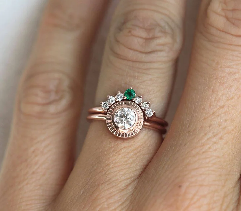 Unique Jewelry For Less – Shop The Sale Now Diamond & Emerald Engagement Ring Set