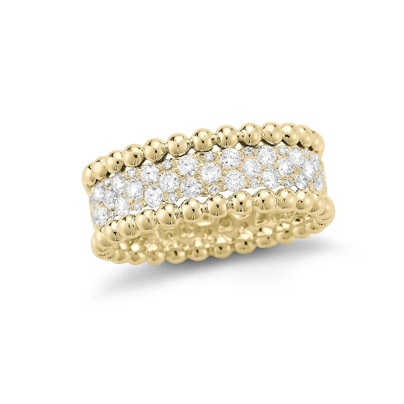 Premium Jewelry Now Available At Special Discounts Two-tone Beaded Diamond Ring