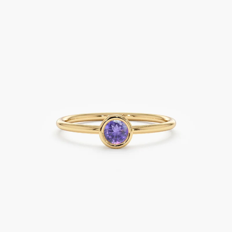 Premium Jewelry At Promotional Prices – Shine Today Natural Amethyst Bezel Ring, Vienna