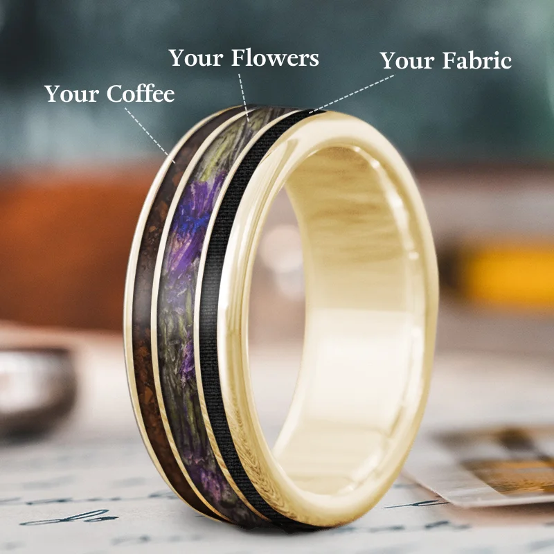 Jewelry Deals That Sparkle – Shop Today Custom Design - 3-Inlay Wide Center Ring ImaE0jwG-qonkf7BYsMADmRh