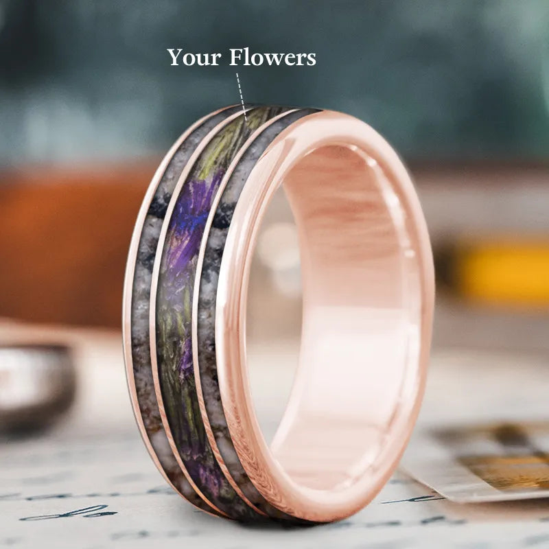 Limited-Stock Jewelry Sale – Shop Before It's Gone Custom Design - 3-Inlay Wide Center Ring KMIE18cAF9nE6S6y9VzQEzAE