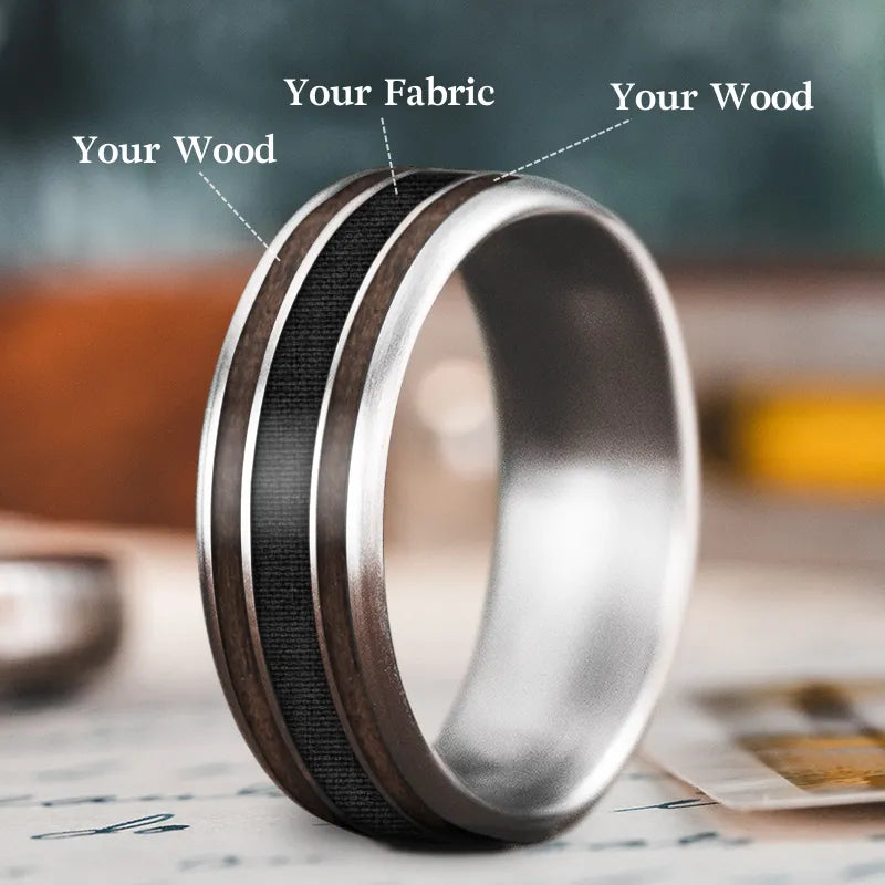 Discover Unique Jewelry With Special Limited-Time Offers Custom Design - 3-Inlay Wide Center Ring Lk2wgVMAuBdtZaMkj4SDEiSc