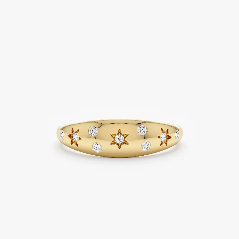 Get The Sparkle You Love At Prices You Adore Diamond Starburst Dome Ring, Estelle