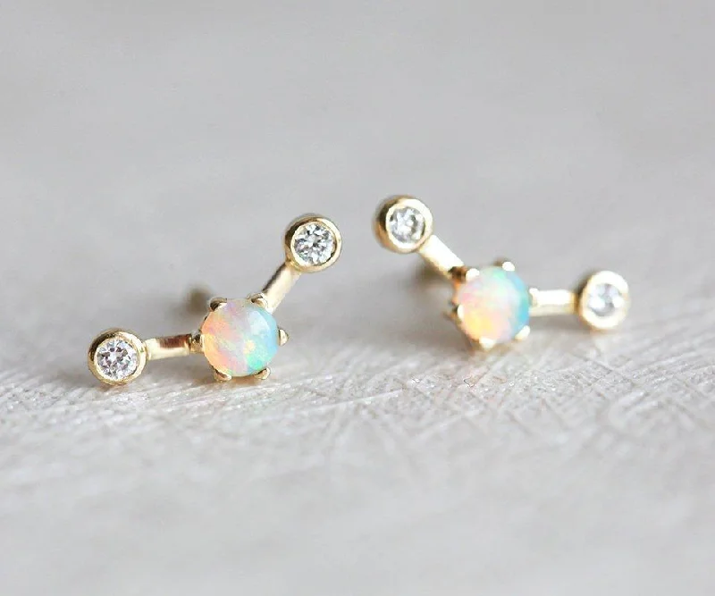 Get The Sparkle You Love At Prices You Adore Diamond Earrings, Opal Studs