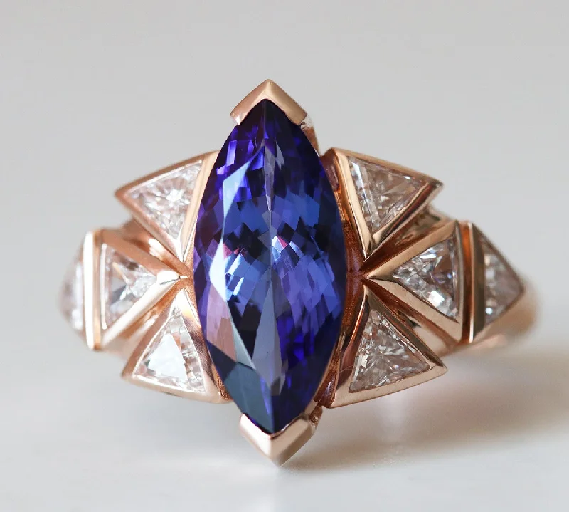 The Ultimate Jewelry Sale – Shop Premium Styles Isabella Bi-Color Tanzanite & Diamond Cluster Statement Ring