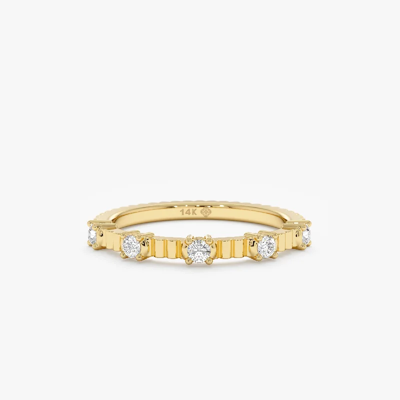 Everyday Jewelry Essentials Now On Sale Diamond Ribbed Ring, Iris