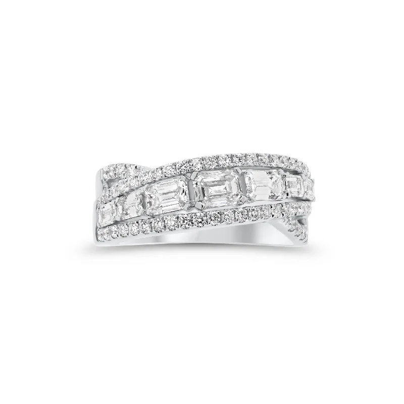 Bold And Beautiful Jewelry Now At Irresistible Prices Emerald-Cut Diamond Crossover Ring