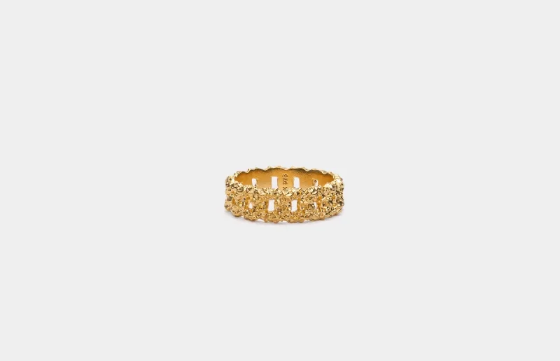 Best Jewelry Sale Prices – Limited-Time Offer IX Crunchy Curb Gold Plated Ring