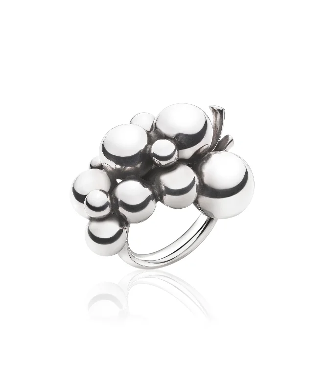 Exclusive Jewelry Offers – Shine For Less Large Moonlight Grapes Silver Ring