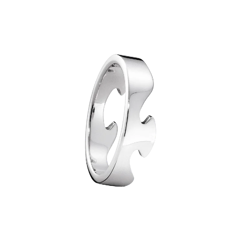 Limited-Stock Jewelry Sale – Once It's Gone, It's Gone Fusion End 18K White Gold Ring