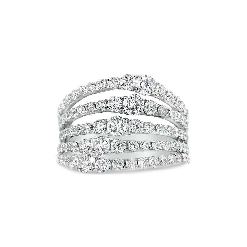 Get Ready To Sparkle – Special Jewelry Discounts Graduated Diamond Multi-Band Ring