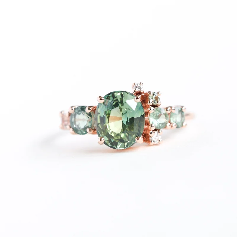 Luxury Meets Affordability – Jewelry Sale Now Live Revel Light Green Sapphire Cluster Ring