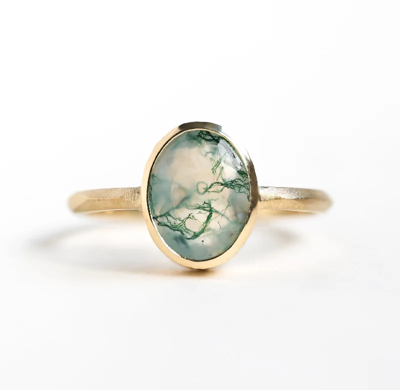 Limited-Stock Jewelry Sale – Shop Before It's Gone Moss Agate Solitaire Ring