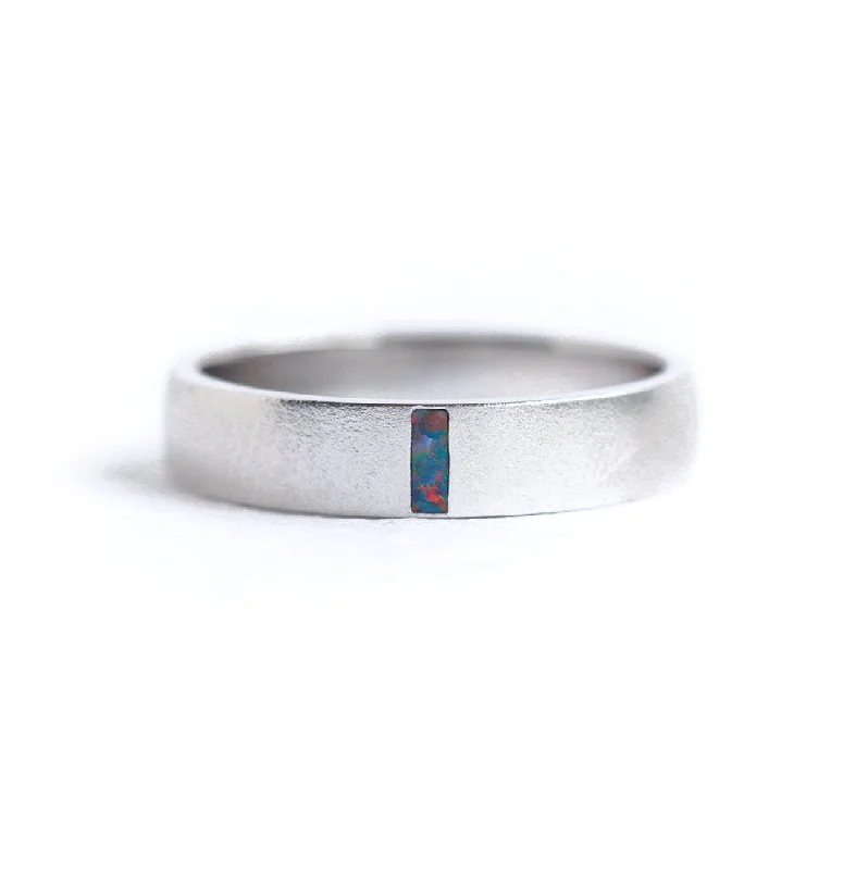 Unique Jewelry Designs Now At Discounted Rates Opal Mens Band, Mens Ring With Baguette Black Opal