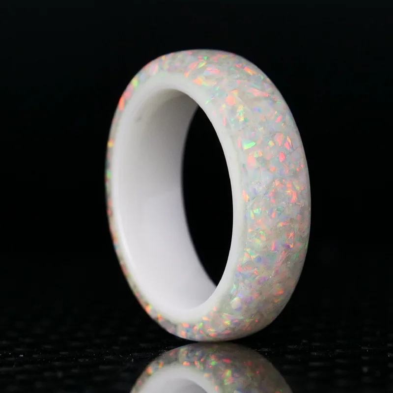 Elegant Jewelry, Exclusive Prices – Shop Now Pearl White Opal Dust Glowstone Ring