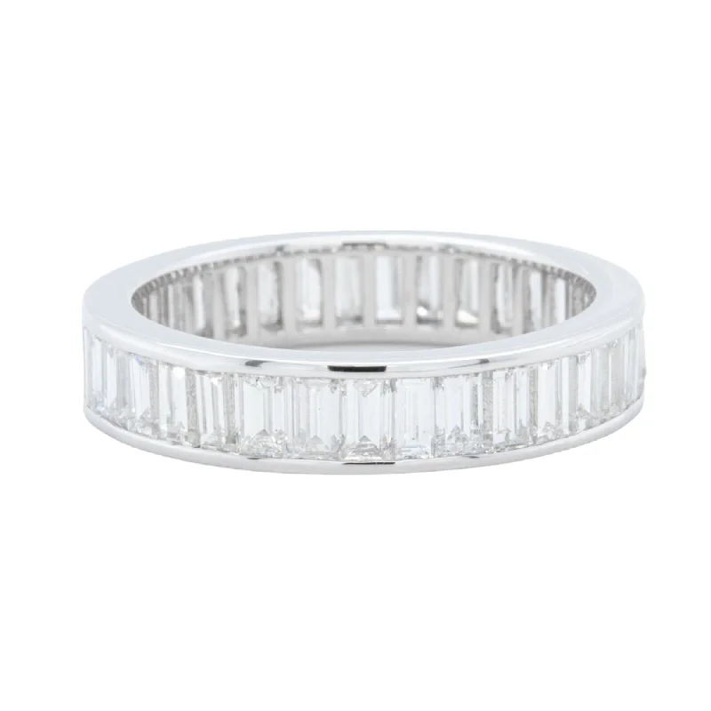 Fine Jewelry, Limited-Time Offers Available Platinum Straight Baguette Diamond Eternity Band 2.53ctw G VS2 Ring Size 6.5