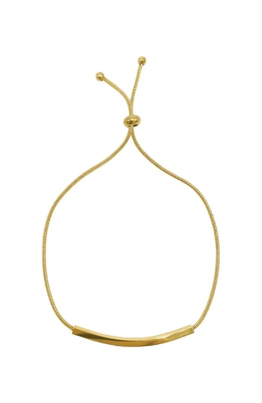 Adornia Bar Bolo Bracelet gold