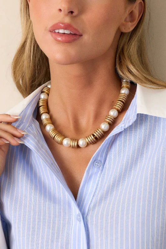 Best-Selling Jewelry Styles Now At Exclusive Discounts Close To You Vintage Gold & Pearl Beaded Necklace