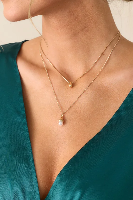 Don't Miss Out – Shop Elegant Jewelry For Less Dreamwood Trail Gold & Pearl Layered Necklace Set