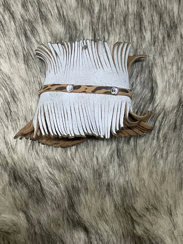 Fringe Bracelet In White