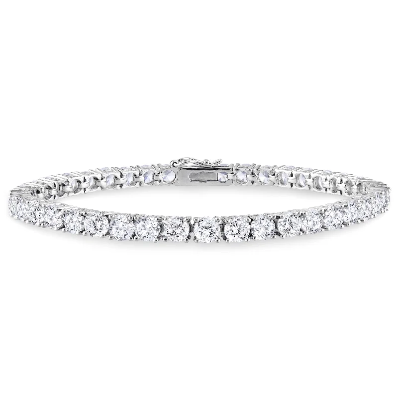 Exclusive Jewelry Sale – Shine For Less Mimi & Max 18 4/5ct TGW Cubic Zirconia Tennis Bracelet in Sterling Silver